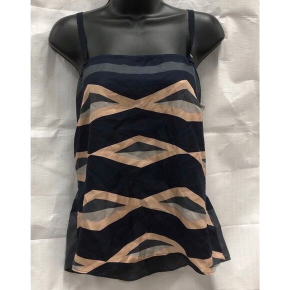 NWT Marc by Marc Jacobs Multicolor Silk Tank Blouse Sz. 8 - Picture 1 of 3